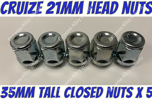 Alloy wheel nuts 21mm - alloy, head