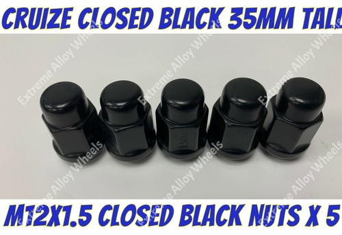 Black alloy wheel nuts - wheel, x
